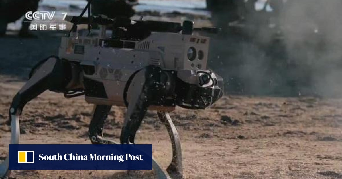 PLA uses robot dogs and aerial drones in simulated landing drill aimed at Taiwan PLA uses robot dogs and aerial drones in simulated landing drill aimed at Taiwan