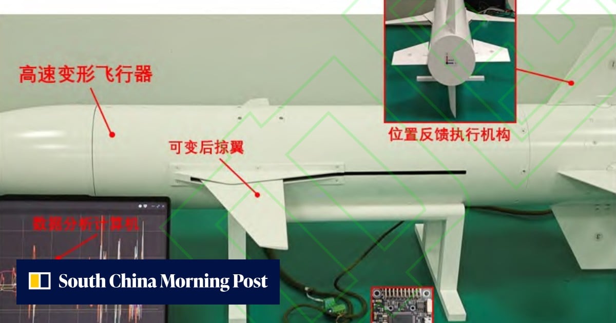 Missile Shape PLA team releases photo of hypersonic ‘morphing’ missile that can ...
