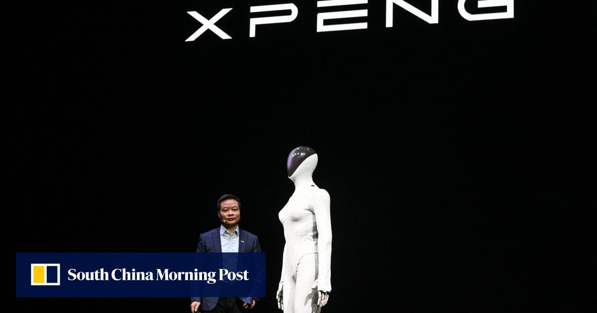 The big reveal: Xpeng founder unzips humanoid robot to prove it’s not human