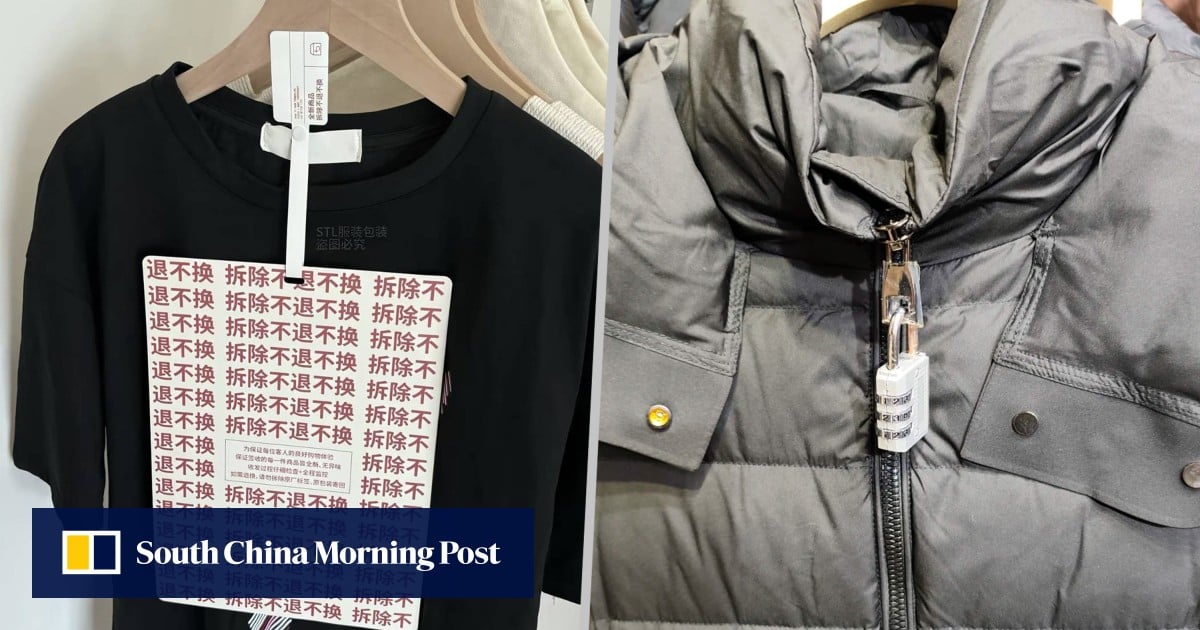 China web shops use big tags, combo locks on clothes to deter exploitative returns