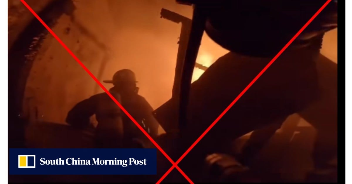 Firefighters in Hong Kong? This video was shot in Chile in 2024