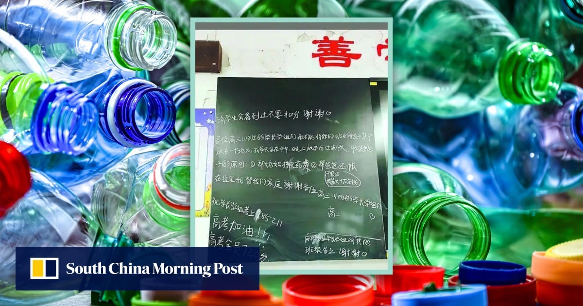 China boy in blackboard plea for used bottle donations to fund sick mum’s treatment