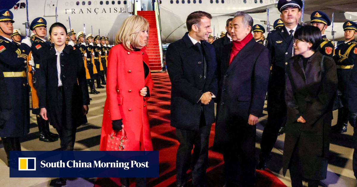 Emmanuel Macron begins China visit with EU trade ties and Ukraine war high on the agenda