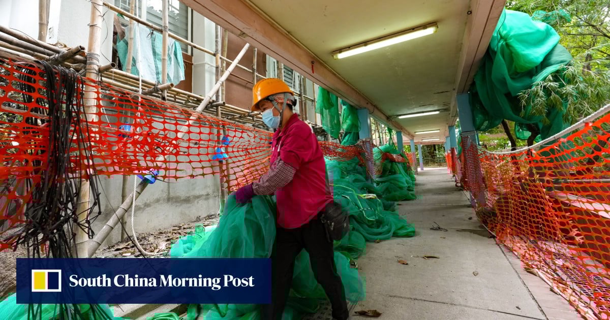 Hong Kong orders scaffold netting to be removed at 200 sites in wake of inferno