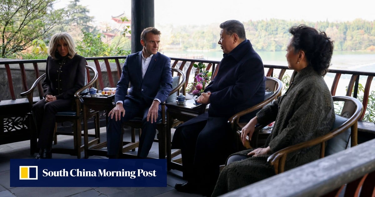 China and France agree to work together on nuclear issues as Macron visit ends