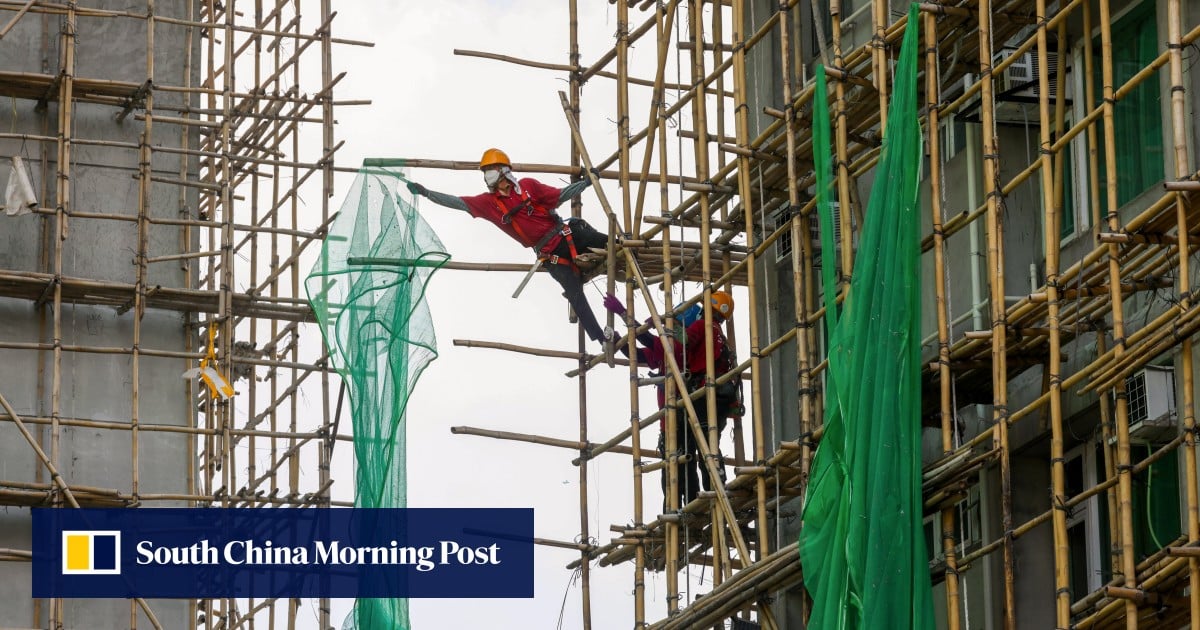 Hong Kong contractors race to remove scaffolding nets after Tai Po fire