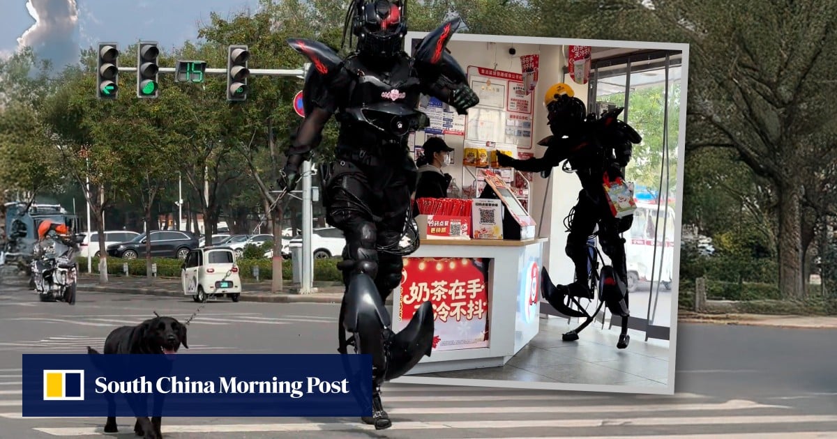 China eatery owner wears mecha suit to deliver food, dubbed ‘Iron Man’ courier by netizens