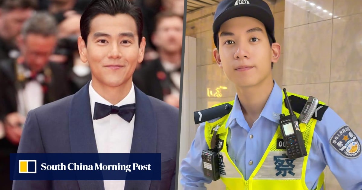 Chinese rookie cop resembling Taiwan actor Eddie Peng goes viral, attracts 1 million likes
