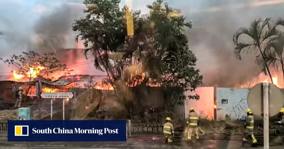 More than 30 people evacuated after warehouse catches fire in Hong Kong