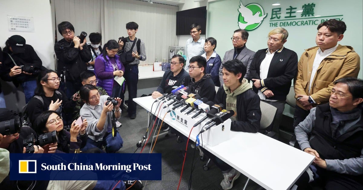 Vote to disband Hong Kong’s Democratic Party looms as members weigh ‘rough ride’