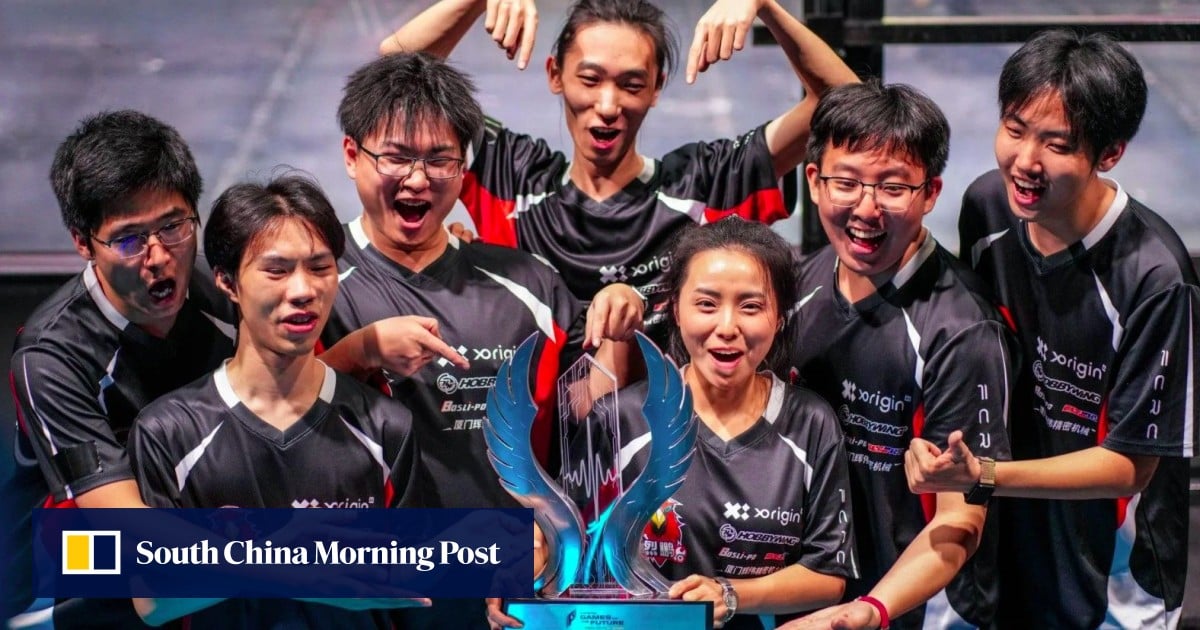 Chinese team slams rival into glass wall, as sparks fly at robot showdown in Abu Dhabi