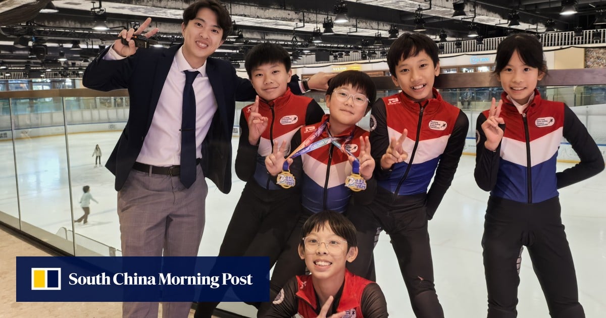 Young speed skaters inspired by Olympian Sidney Chu take to the ice at annual Hong Kong Cup