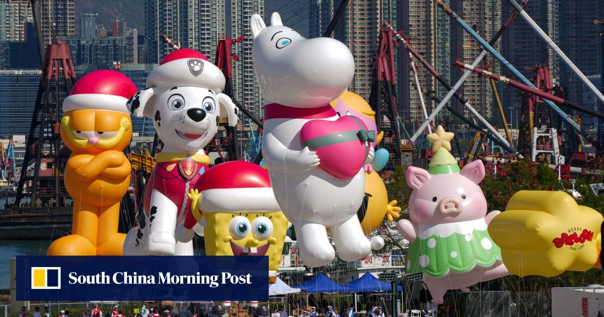 SpongeBob, Peppa Pig and panda cubs head to Hong Kong arts hub for balloon parade