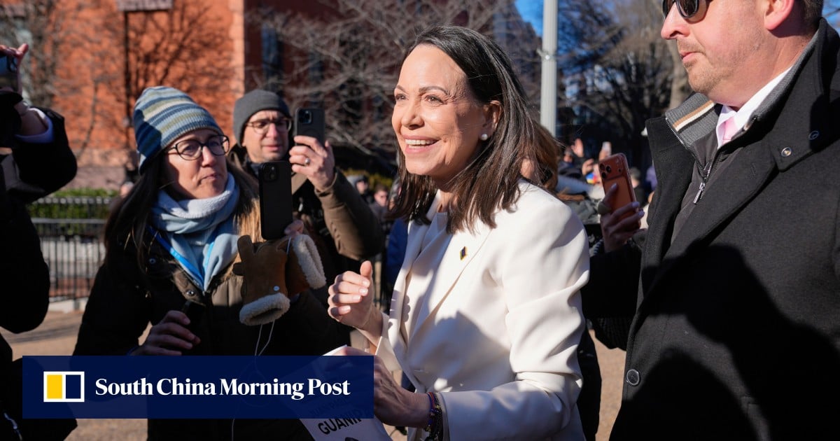 Venezuela’s Machado says she ‘presented’ Trump with her Nobel Peace Prize medal