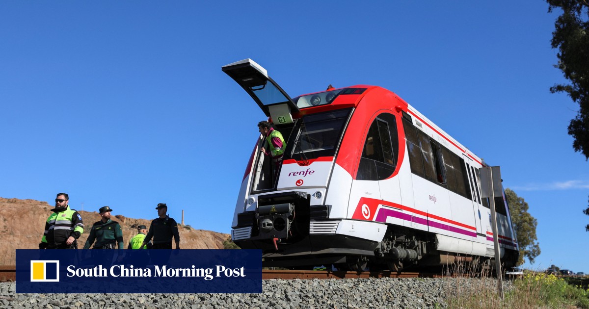 Train collides with crane arm in Spain’s fourth rail accident in a week