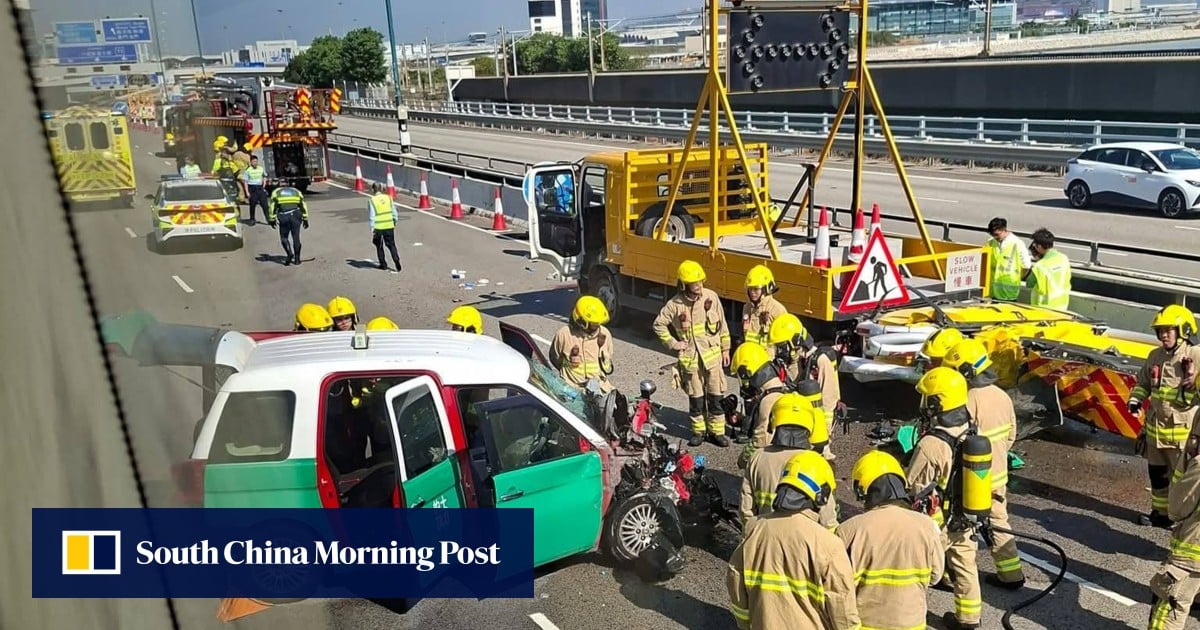 Man dies after being thrown from taxi in crash near Hong Kong airport