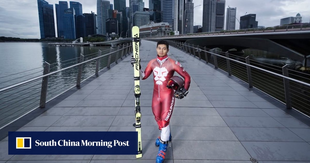 Singaporean Winter Olympics athlete trained on in-line skates ahead of giant slalom debut