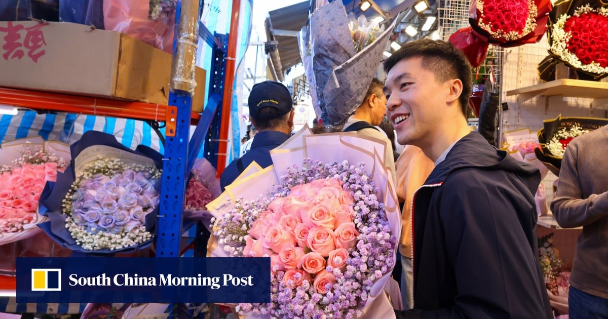 Flower sales in Hong Kong bloom as Valentine’s Day shoppers splash out on gifts