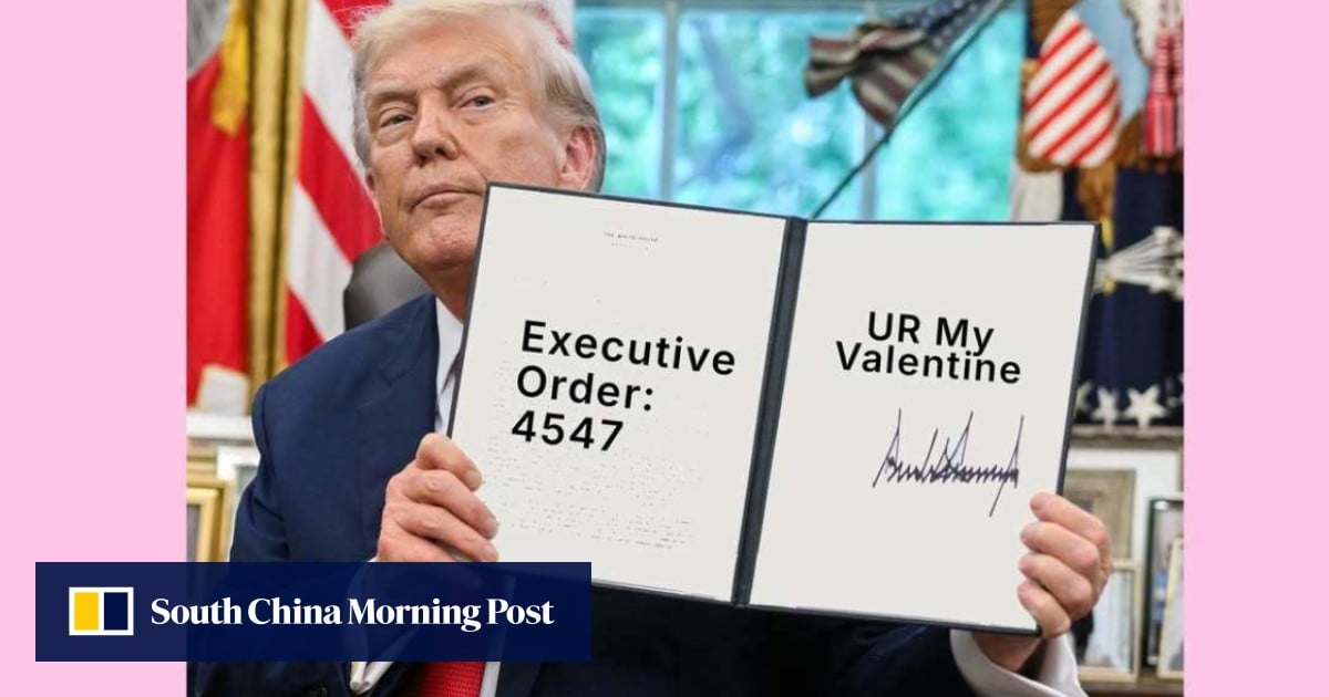 Trump’s Valentine’s Day cards feature Maduro, Greenland and boasting