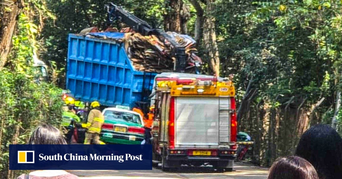 Driver of medium goods vehicle arrested after crash kills cabby and passenger