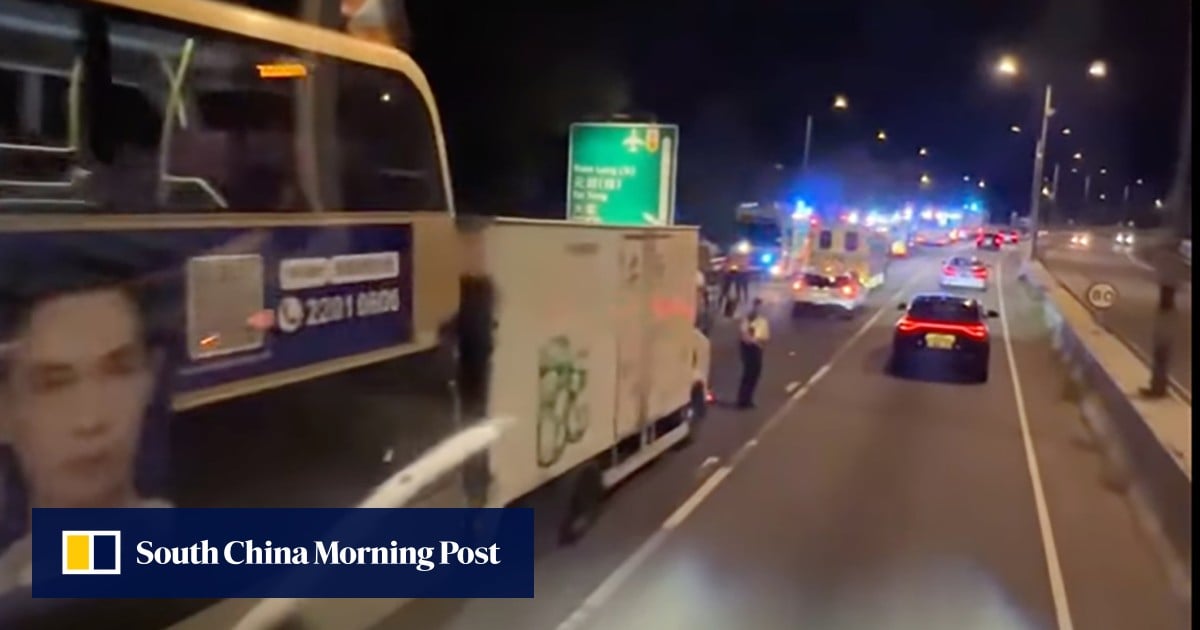 21 hurt in 4-vehicle crash on Hong Kong’s Yuen Long Highway
