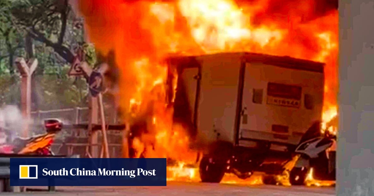 Authorities look for link to illegal fuel operations as truck goes up in flames