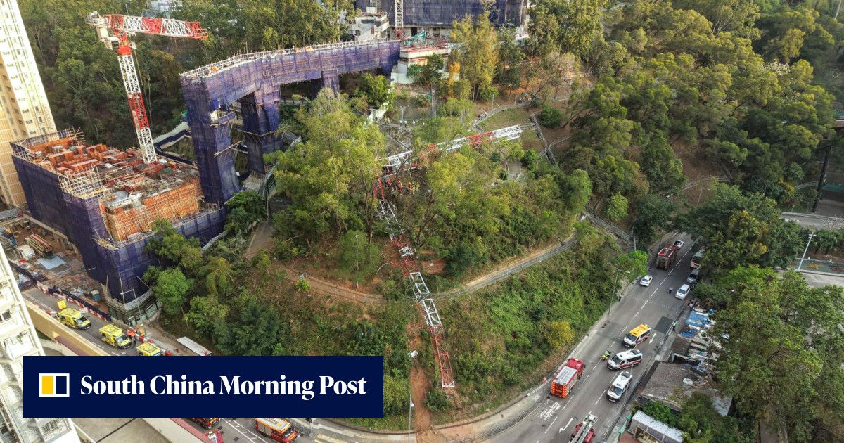 Operator killed as tower crane collapses at Hong Kong construction site