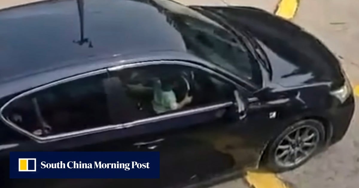 Man arrested after viral video shows child steering car on busy Hong Kong road