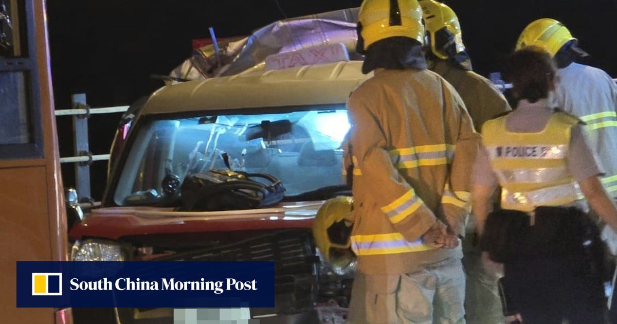 Bus driver arrested in Hong Kong after crashing into stationary taxi, killing 2