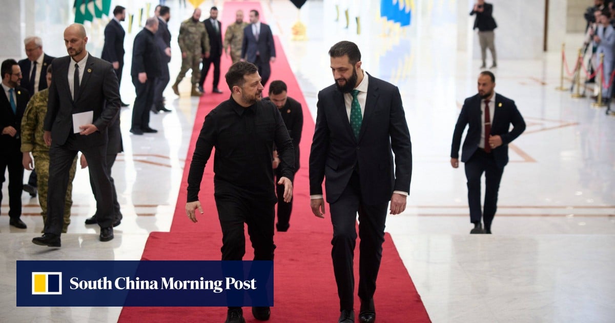 Zelensky in Syria to discuss security cooperation with President Ahmed al-Sharaa