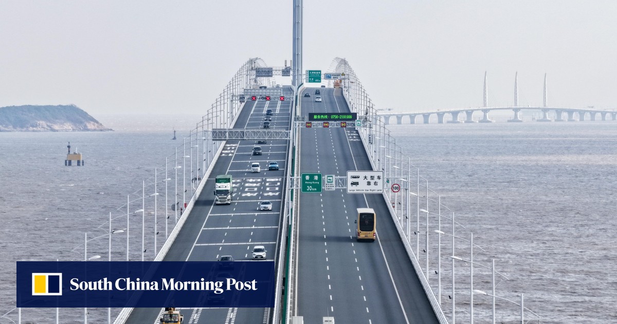 Car record for mega bridge’s Hong Kong checkpoint as F&B sector feels holiday pain