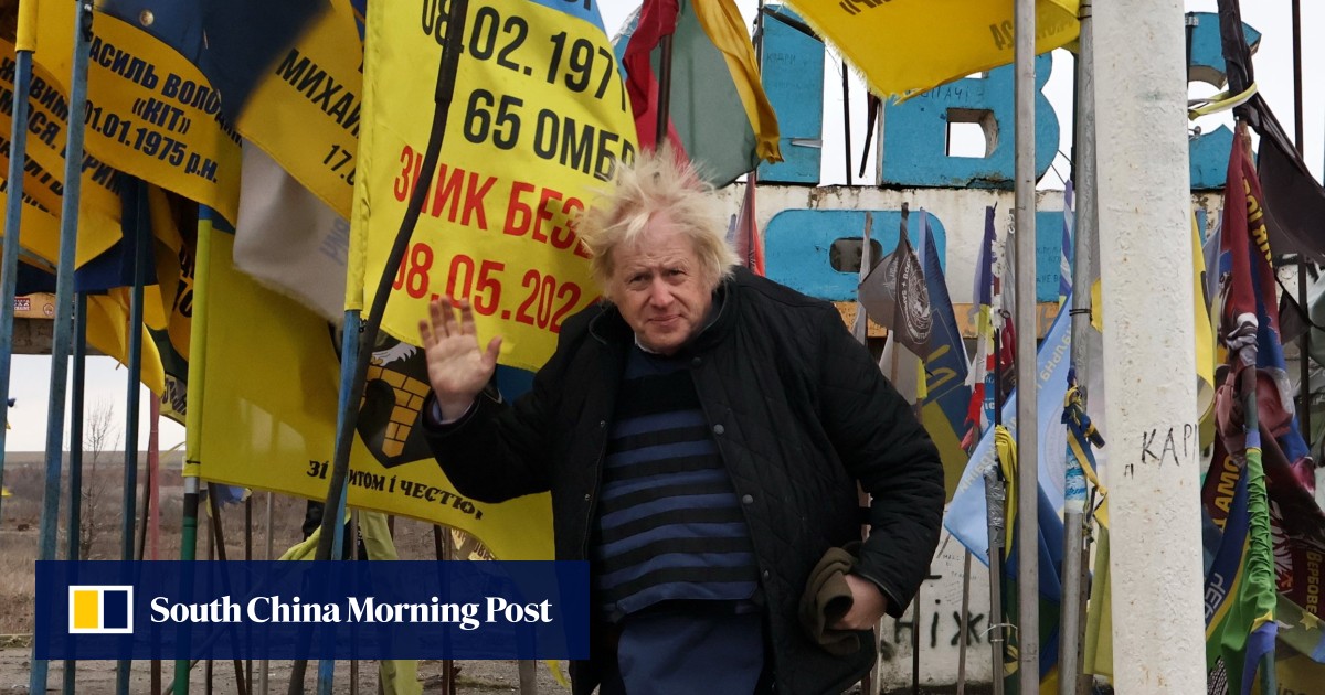 Ex-UK PM Boris Johnson criticises ‘timidity’ over Ukraine after visit for film