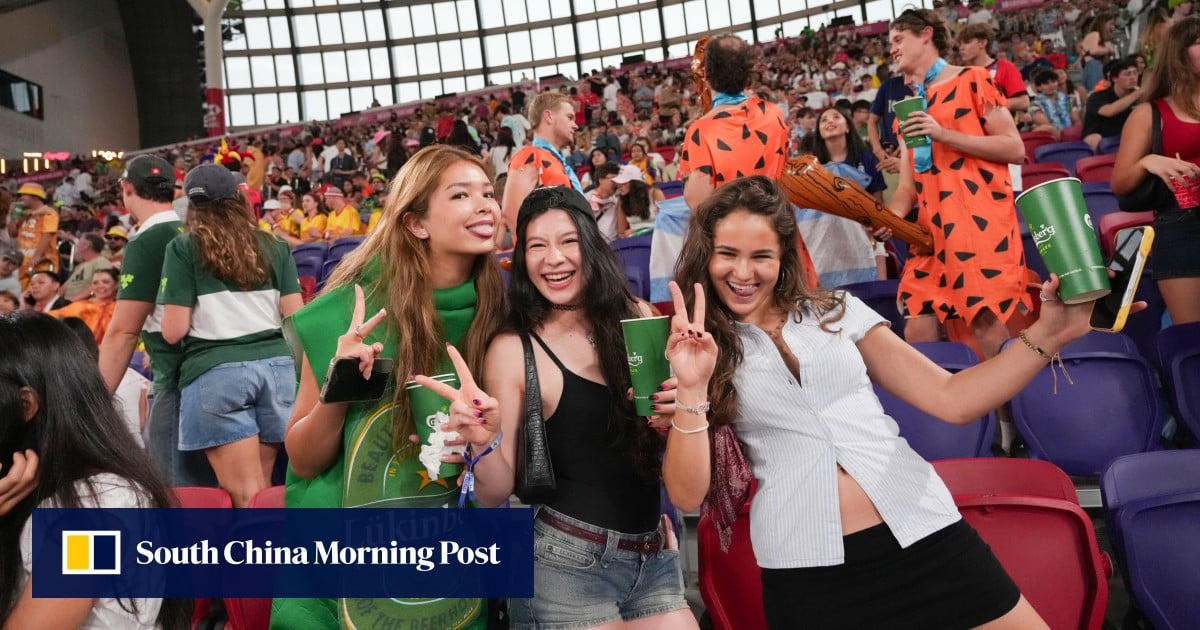 Gloomy weather can’t take shine off Hong Kong Sevens for visiting rugby fans