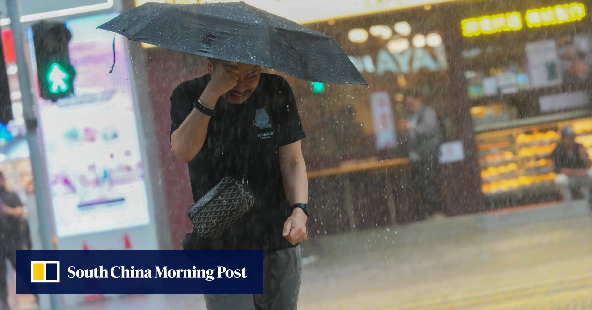 Hail seen on Hong Kong’s outlying islands as amber rainstorm warning cancelled