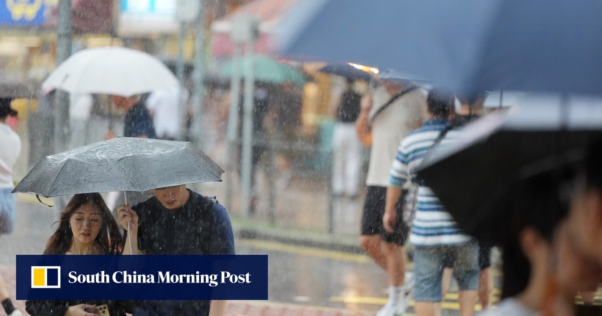Hong Kong Observatory issues amber rainstorm signal, warns of hail, violent gusts