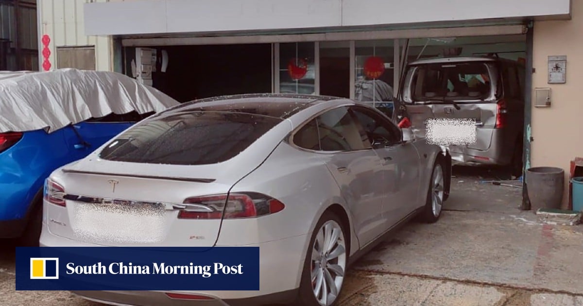 Teen driving Tesla arrested after knocking second vehicle through storefront