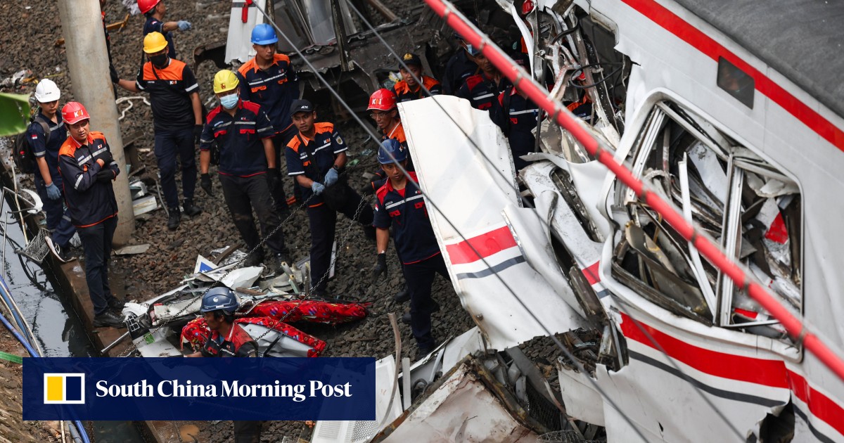 ‘It happened within seconds’: survivors recount horror of Indonesia train crash