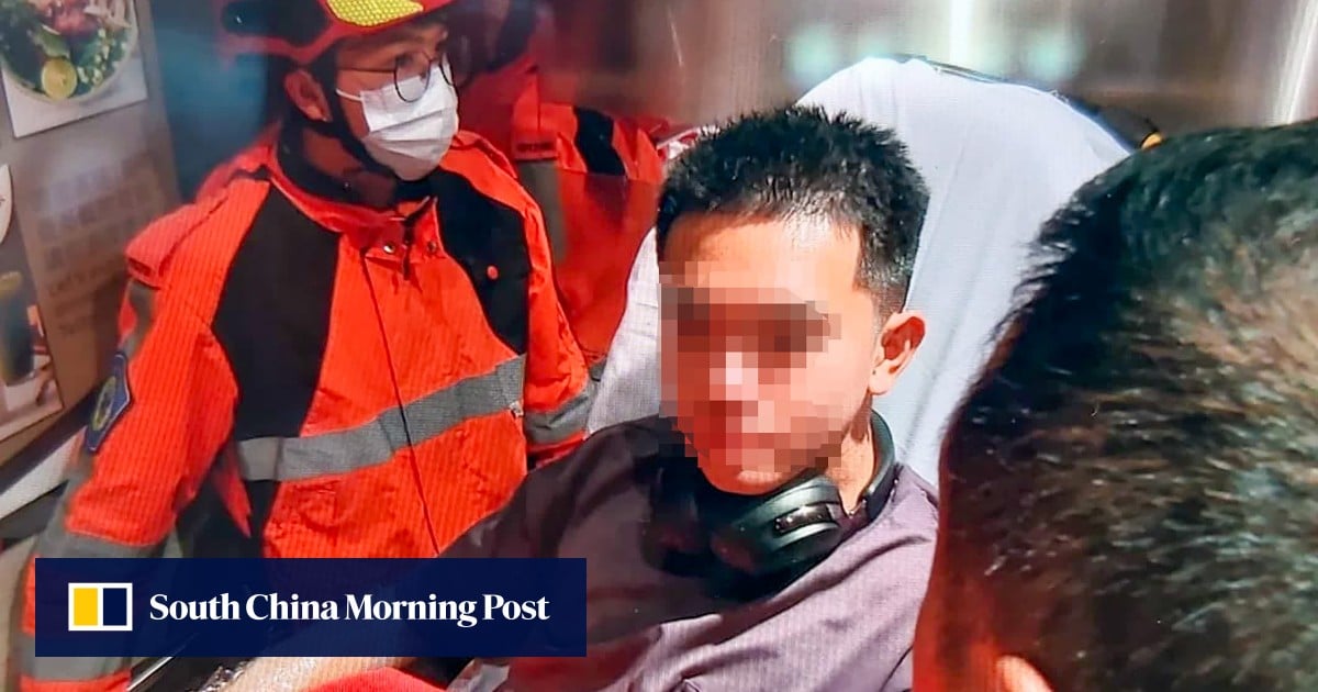 Hong Kong police arrest man after fire inside sports store injures staff member