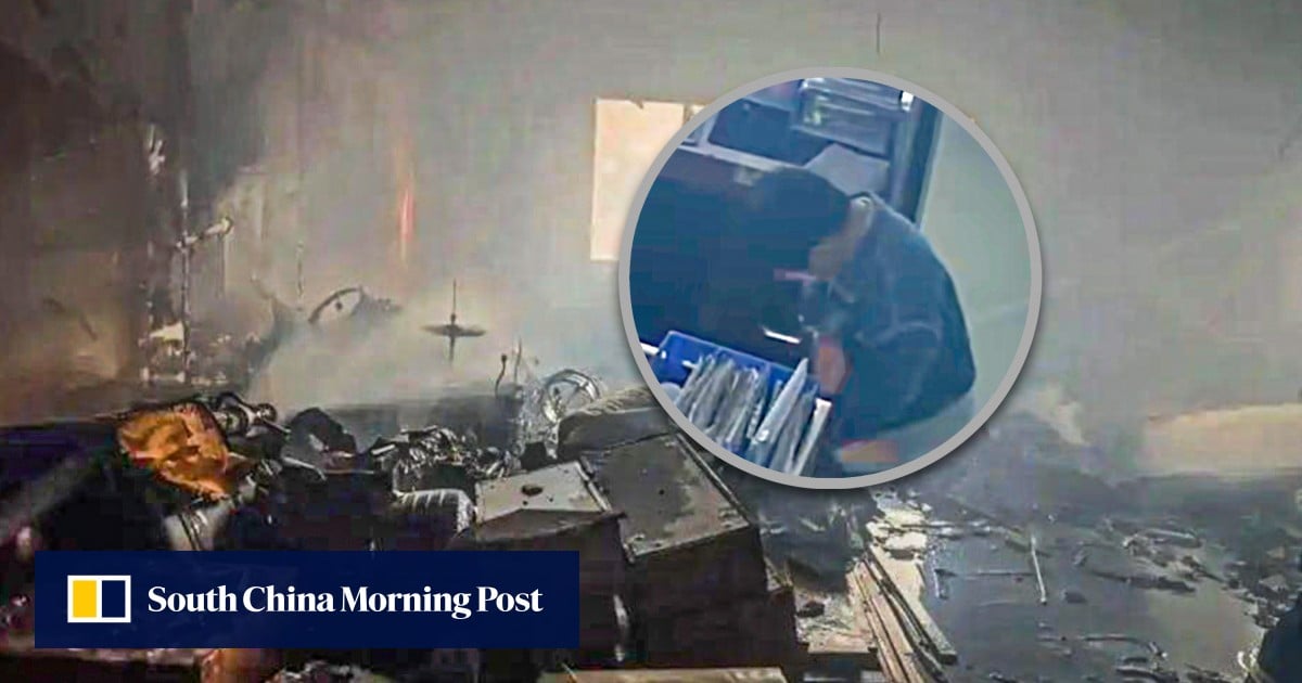 China parent brings son, 12, to work, where he plays with fire, destroying entire office