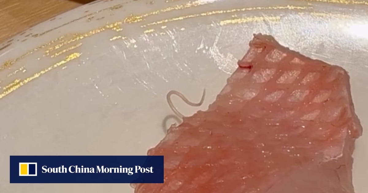 Viral clip of parasite in sashimi at Hong Kong sushi branch triggers raw emotions