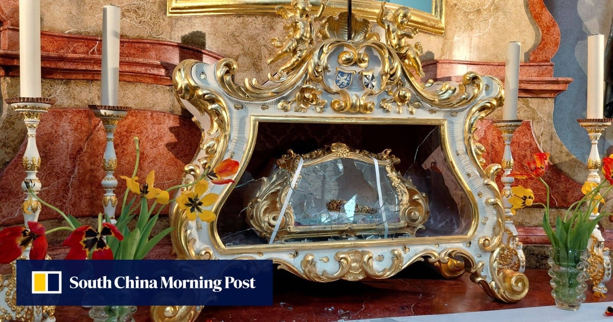 Czech police recover medieval saint’s 800-year-old skull encased in concrete