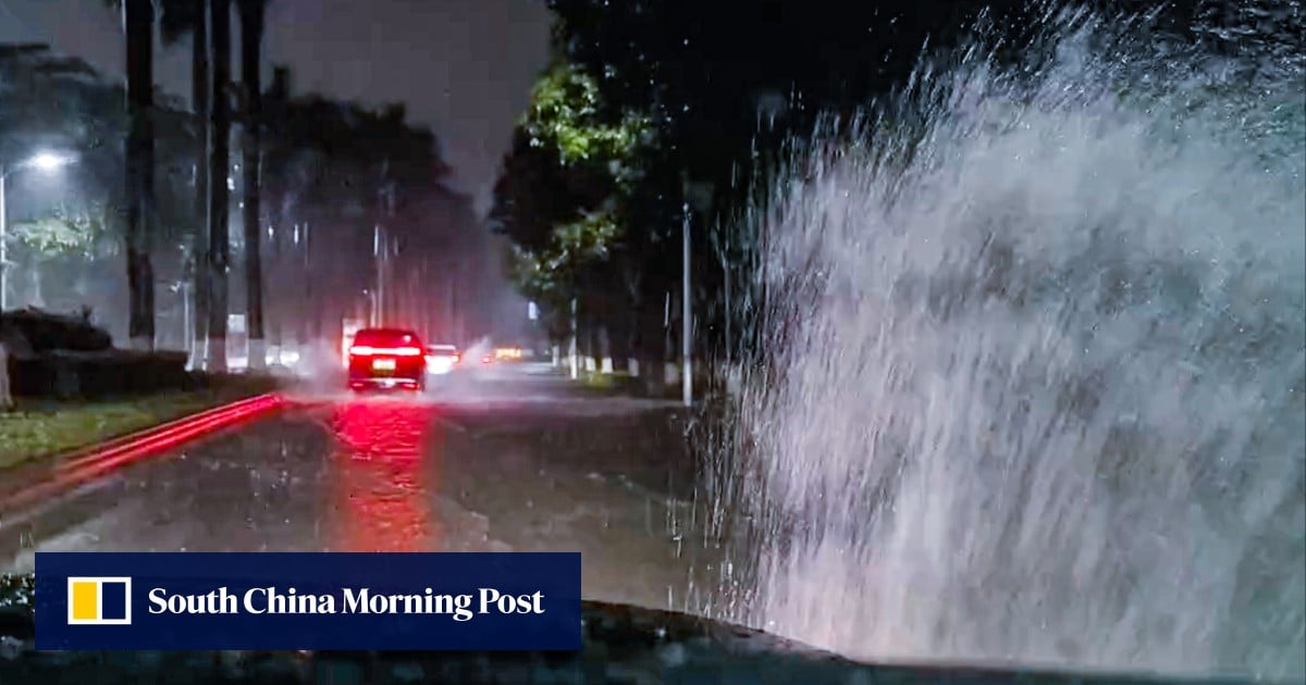 Hong Kong’s northern New Territories hit by heavy rain and flooding