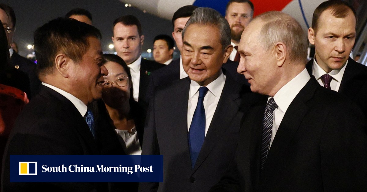 Russian leader Vladimir Putin arrives in China just days after Donald Trump’s visit