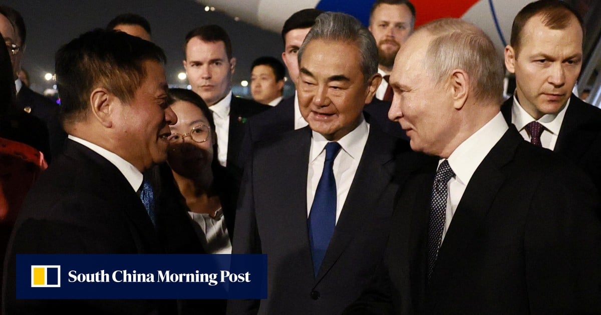 Russian leader Vladimir Putin arrives in China just days after Donald Trump’s visit