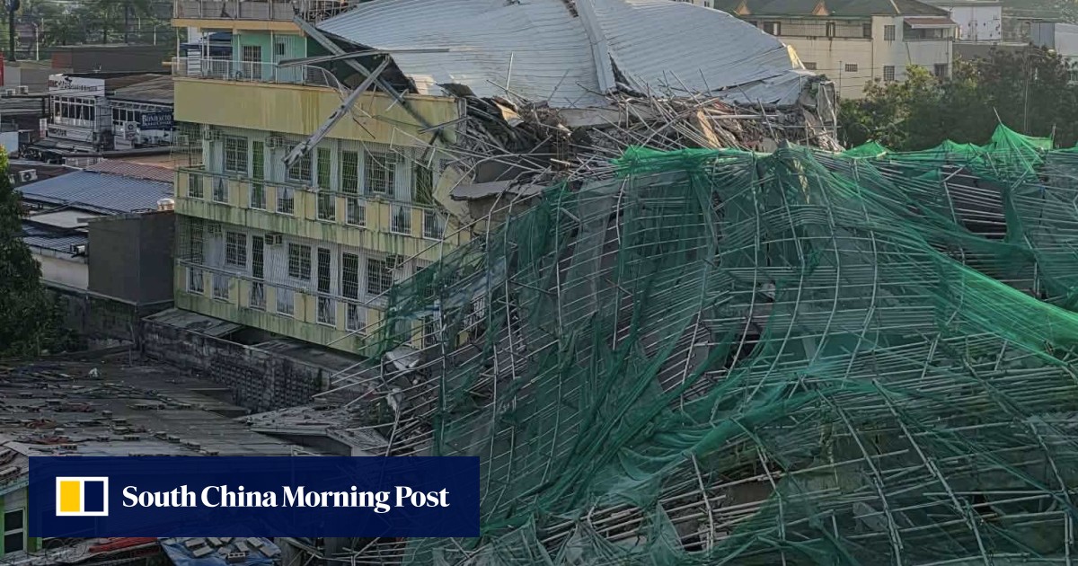 ⁠Under-construction building collapses in Philippines, trapping workers