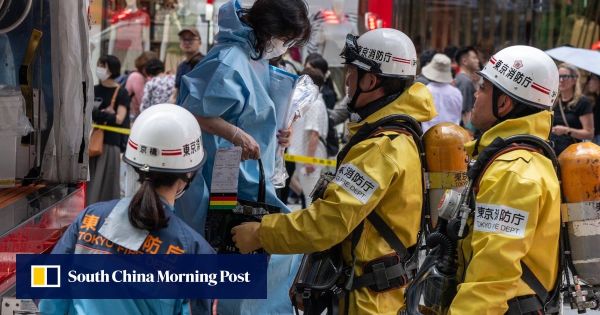 Dozens injured in Japan after man sprays mystery liquid in Tokyo shopping centre