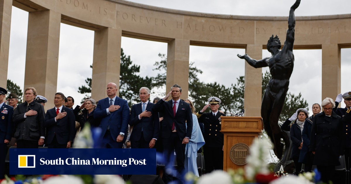 In D-Day speech, Hegseth urges Europe to counter ‘invasion’ of migrants
