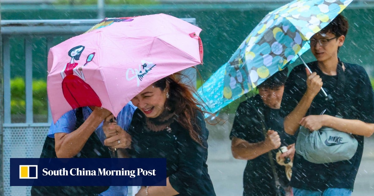 Hong Kong issues amber rainstorm warning as thundery showers lash city