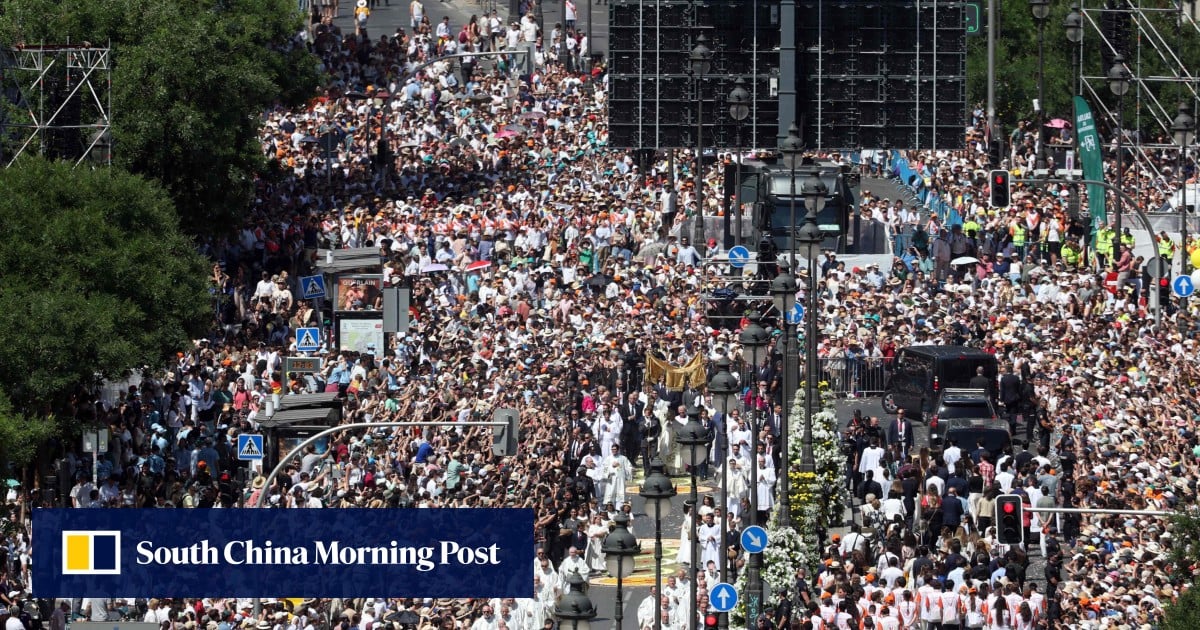 More than 1 million people flood Madrid streets to see Pope Leo preside over open-air Mass