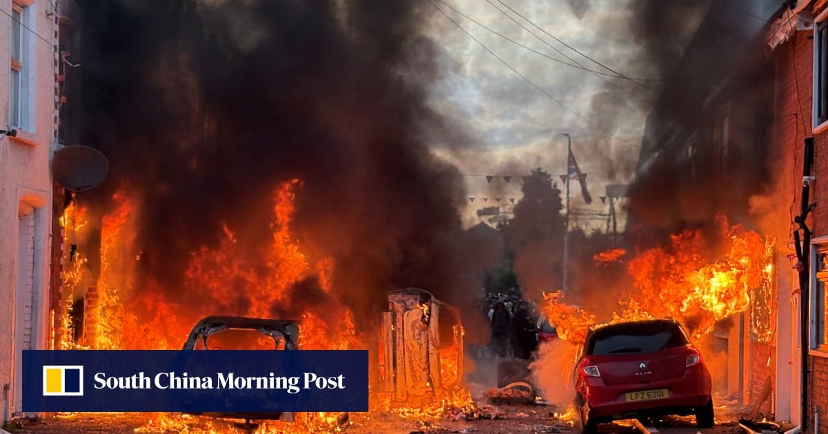 Protesters torch buildings and vehicles, block roads over Belfast stabbing